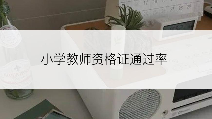 小学教师资格证通过率