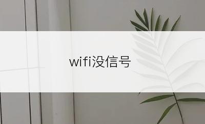 wifi没信号