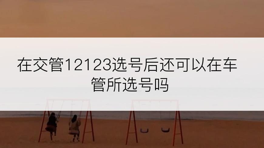 在交管12123选号后还可以在车管所选号吗