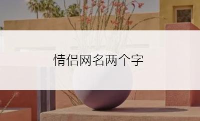 情侣网名两个字