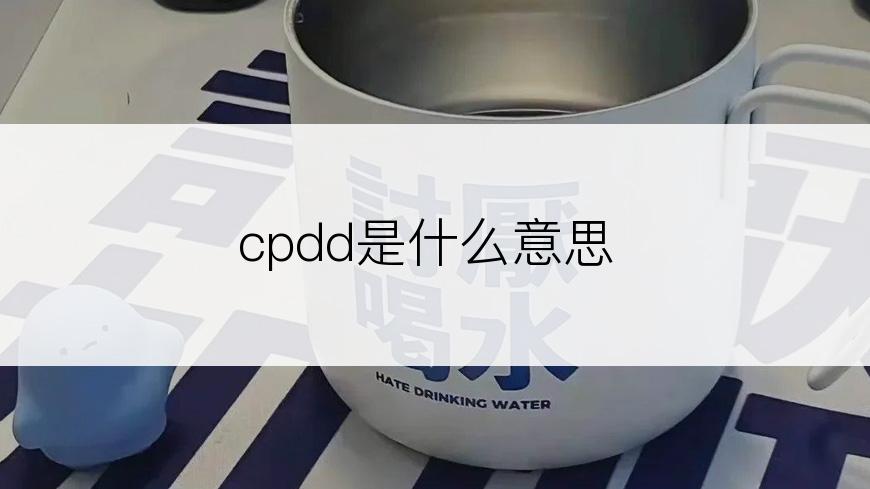 cpdd是什么意思