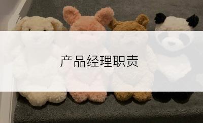 产品经理职责