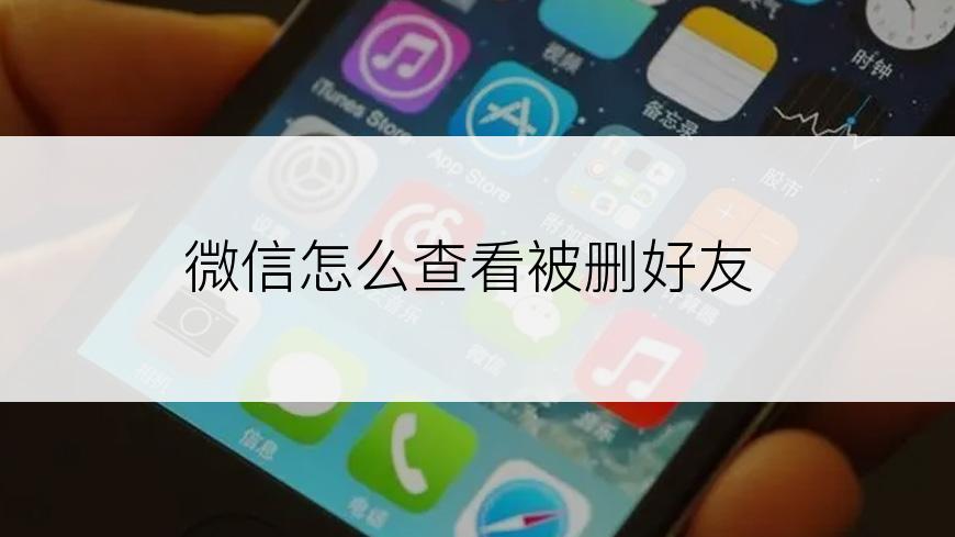 微信怎么查看被删好友