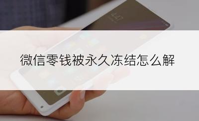 微信零钱被永久冻结怎么解