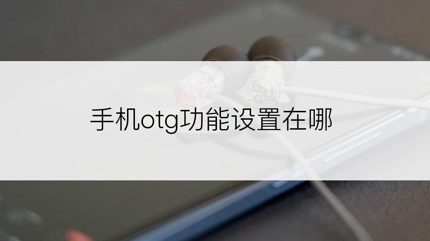 手机otg功能设置在哪