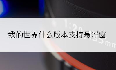 我的世界什么版本支持悬浮窗