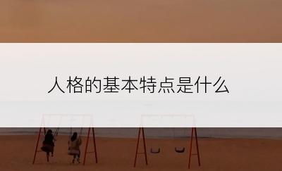 人格的基本特点是什么