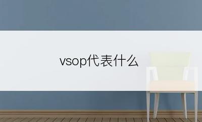 vsop代表什么