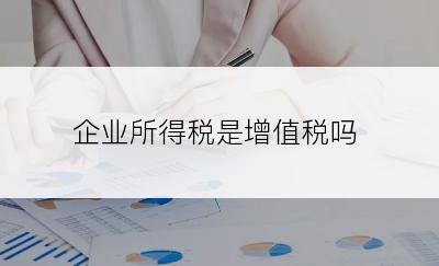 企业所得税是增值税吗