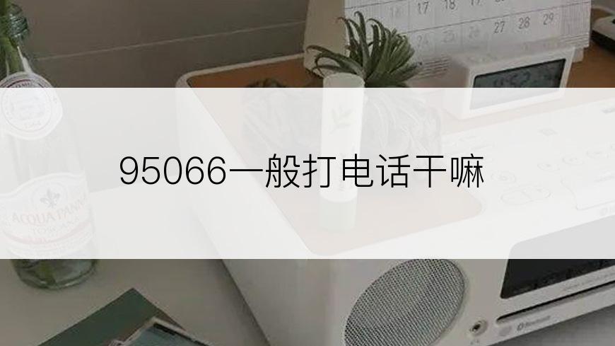 95066一般打电话干嘛