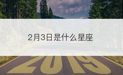 2月3日是什么星座