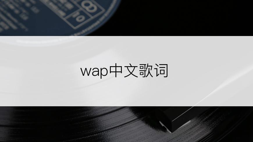 wap中文歌词