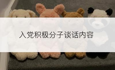 入党积极分子谈话内容