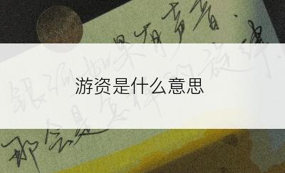 游资是什么意思