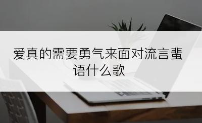 爱真的需要勇气来面对流言蜚语什么歌