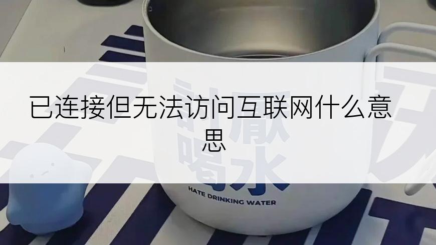 已连接但无法访问互联网什么意思