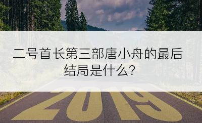 二号首长第三部唐小舟的最后结局是什么？