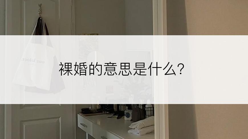 裸婚的意思是什么？