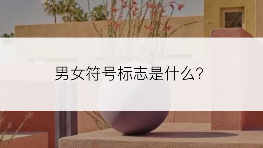 男女符号标志是什么？