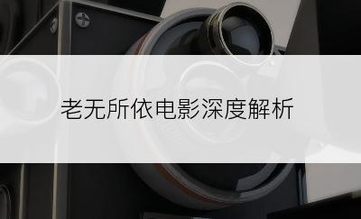 老无所依电影深度解析