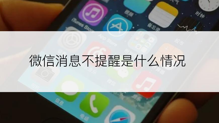 微信消息不提醒是什么情况