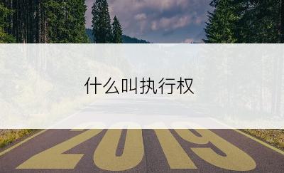 什么叫执行权