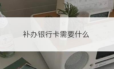 补办银行卡需要什么