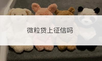 微粒贷上征信吗