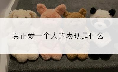 真正爱一个人的表现是什么