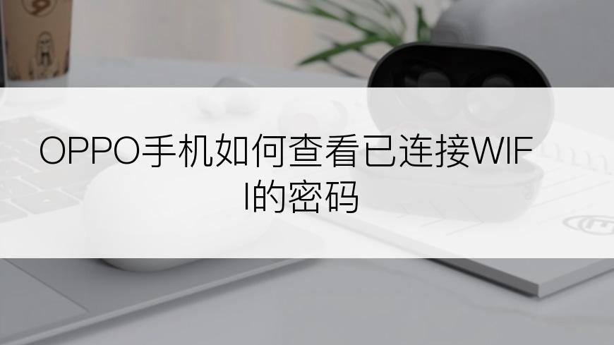 OPPO手机如何查看已连接WIFI的密码