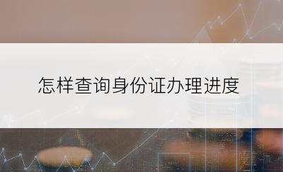 怎样查询身份证办理进度