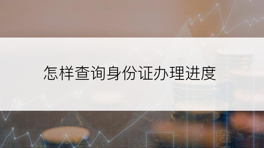 怎样查询身份证办理进度