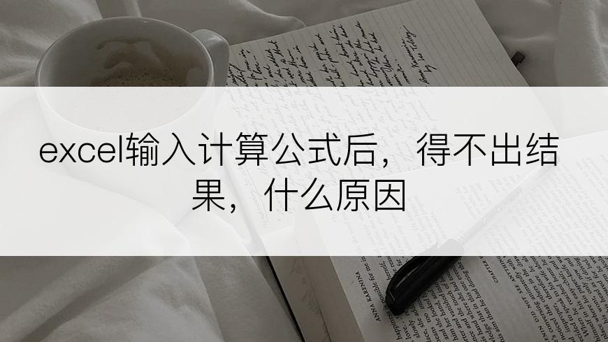 excel输入计算公式后，得不出结果，什么原因