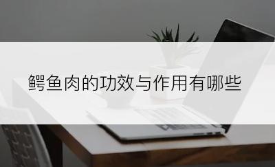 鳄鱼肉的功效与作用有哪些