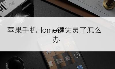 苹果手机Home键失灵了怎么办