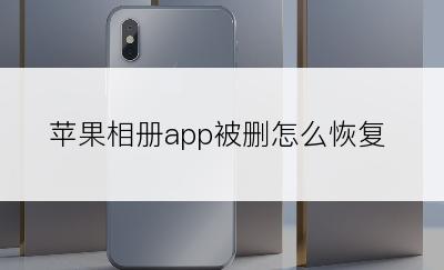 苹果相册app被删怎么恢复