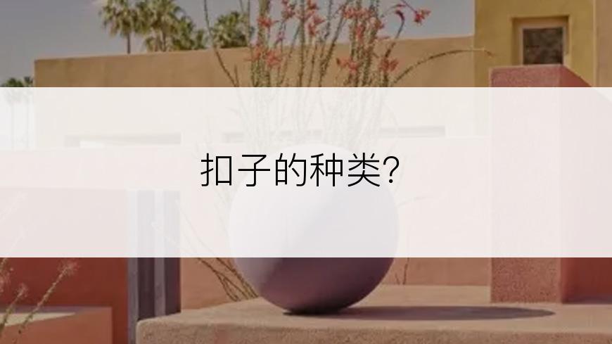 扣子的种类？