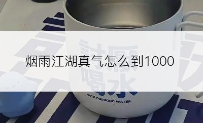 烟雨江湖真气怎么到1000