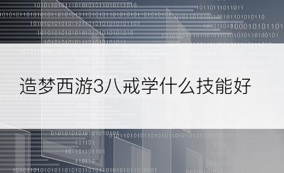 造梦西游3八戒学什么技能好？