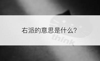 右派的意思是什么？