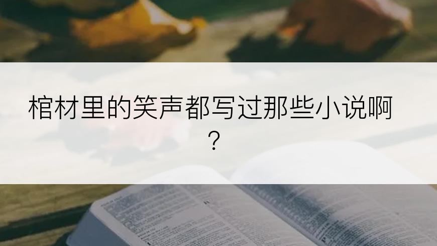 棺材里的笑声都写过那些小说啊？