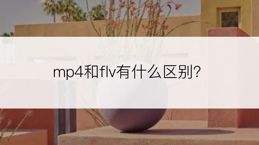 mp4和flv有什么区别？