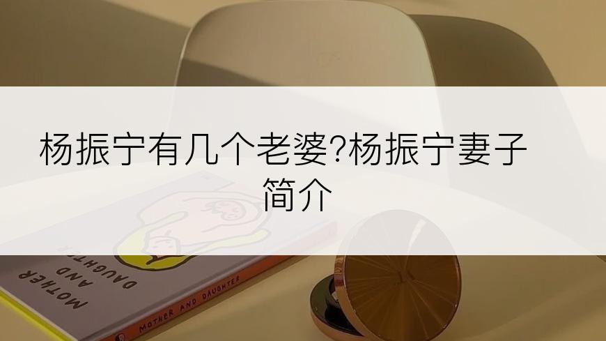 杨振宁有几个老婆?杨振宁妻子简介