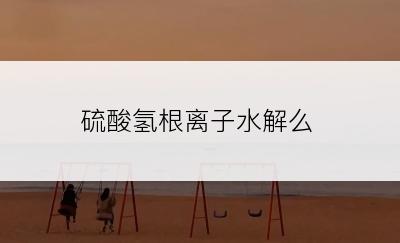 硫酸氢根离子水解么