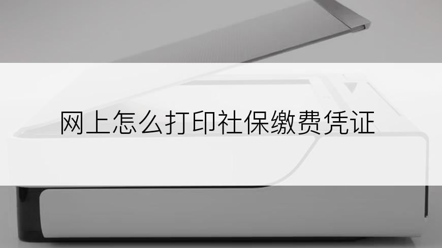 网上怎么打印社保缴费凭证