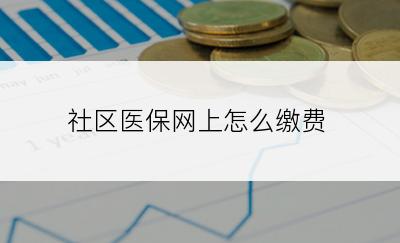 社区医保网上怎么缴费