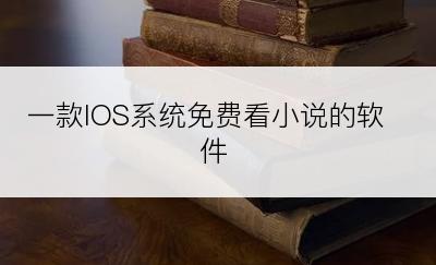 一款IOS系统免费看小说的软件