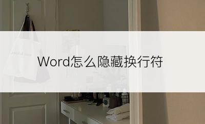 Word怎么隐藏换行符