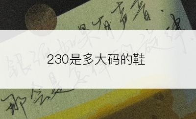 230是多大码的鞋