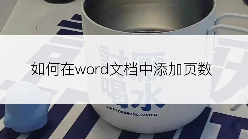 如何在word文档中添加页数